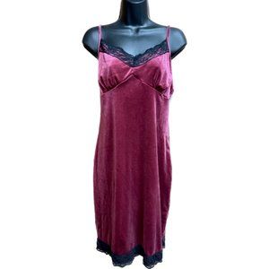 Madison + Hudson Vintage Slip Dress MEDIUM VELVET AND LACE TRIM NEW WITH TAGS!